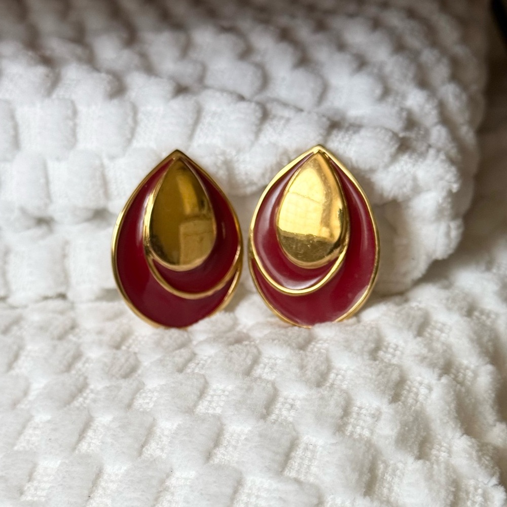 Vintage Monet Teardrop Earrings